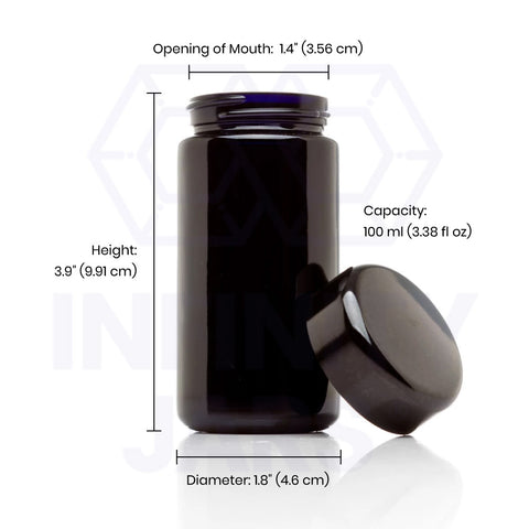 100 ml Tall Glass Screw Top Jar