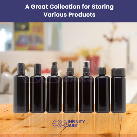 100 ml Seven Glass Bottle Cosmetic Collection