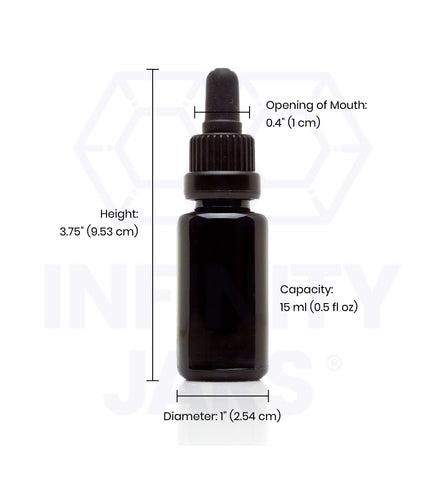 15 ml Glass Pipette Dropper Bottle