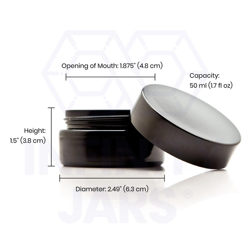 50 ml Glass Cosmetic Style Wide Mouth Jar