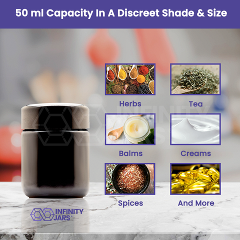 50 ml Tall Glass Screw Top Jar