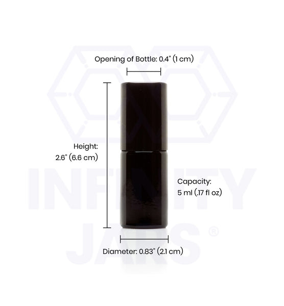 5 ml Stainless Steel Roller Applicator Bottle Infinity Jars