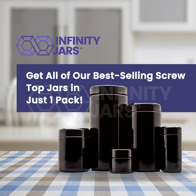 Large Screw Top 5 Jar Gift Pack 50 ml-1 L