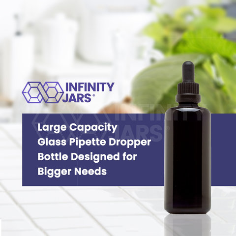 100 ml Square Glass Bottle with Oil Spout – Infinity Jars