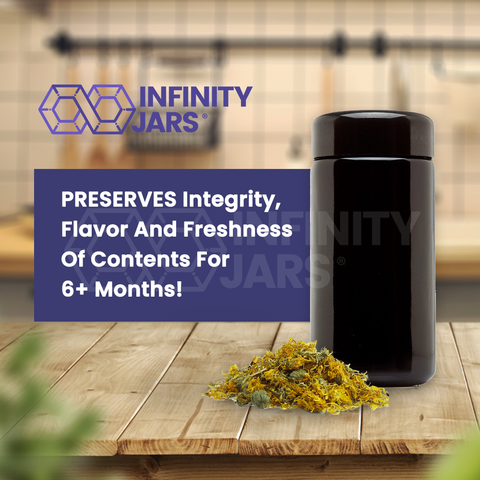 Infinity Jars 30 ml (1 fl oz) Cosmetic Style Black Ultraviolet Glass Screw Top Jar