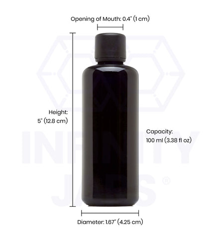 100 ml Glass Essential Oil Bottle with Euro Dropper Cap