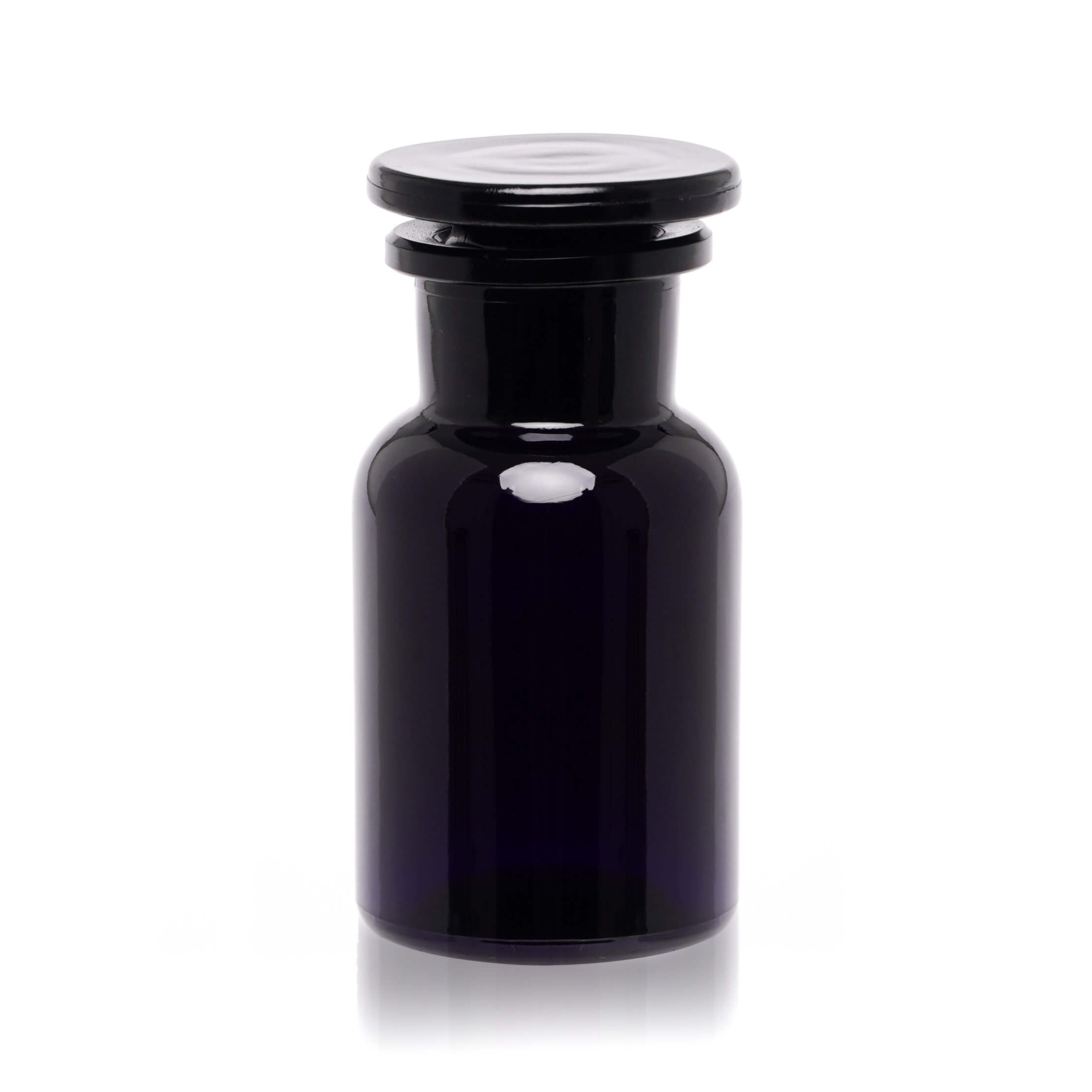 Infinity Jars 100 ml (3.38 fl oz) Black Ultraviolet Covered Glass Dish with Glass Lid 3-Pack, Size: One Size