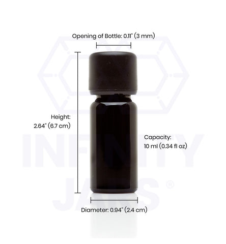 10 ml Glass Essential Oil Bottle with Euro Dropper Cap