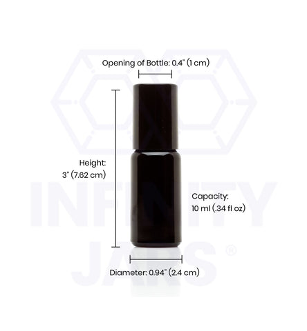 10 ml Glass Roller Applicator Bottle