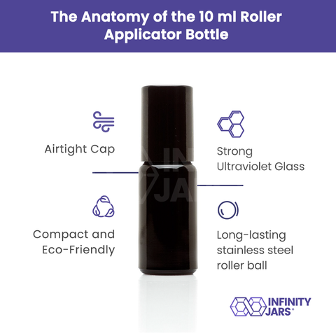 10 ml Stainless Steel Roller Applicator Bottle