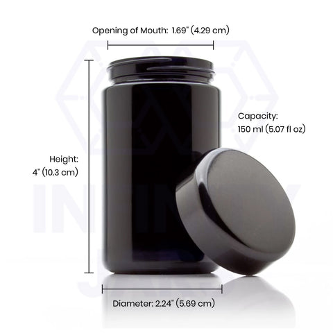 150 ml Tall Glass Screw Top Jar