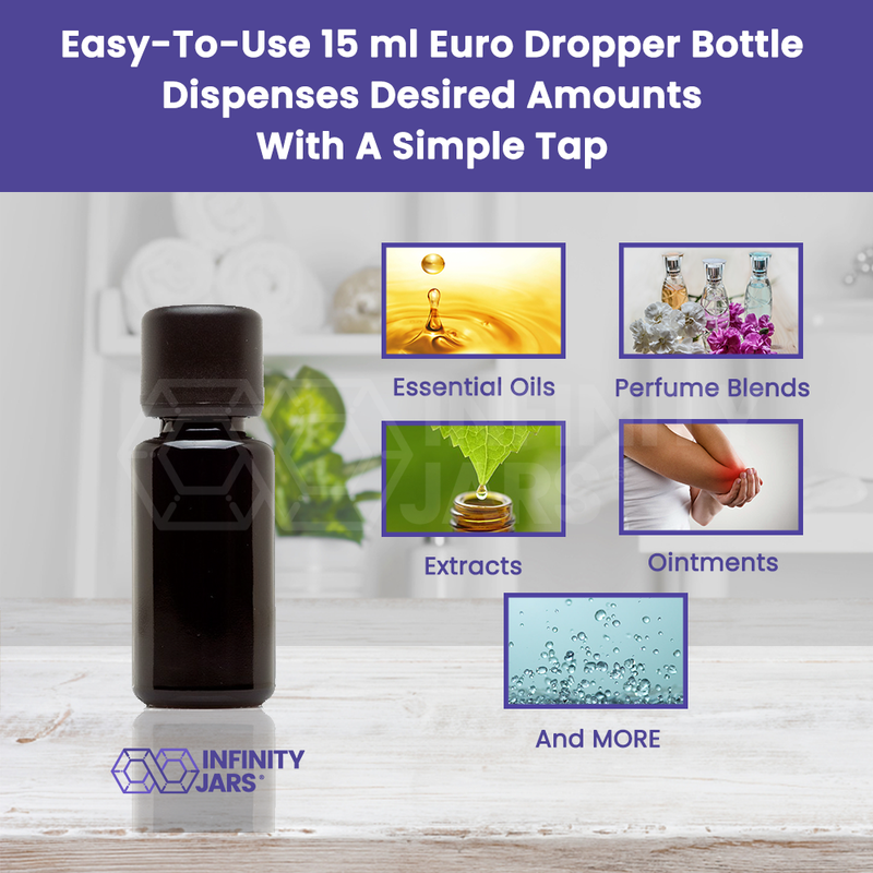 15 ml Glass Essential Oil Bottle with Euro Dropper Cap