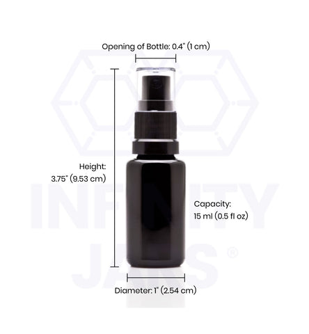 15 ml Glass Fine Mist Spray Bottle