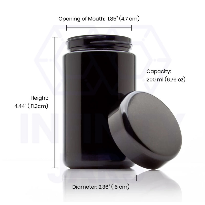 200 ml Tall Glass Screw Top Jar