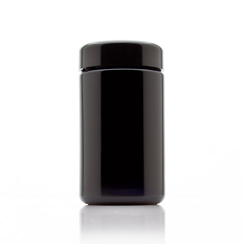 Infinity Jars 250 ml (8.5 fl oz) 3-Pack Tall Black Ultraviolet Refillable Empty Glass Screw Top Jar