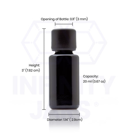 20 ml Glass Essential Oil Bottle with Euro Dropper Cap