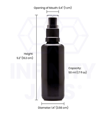 50 ml Glass Fine Mist Spray Bottle