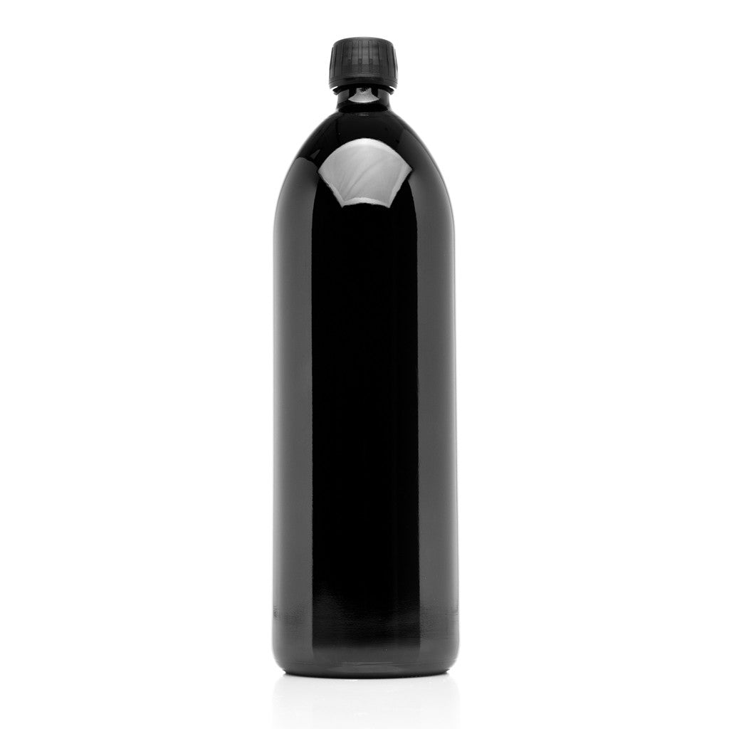 black plastic bottle