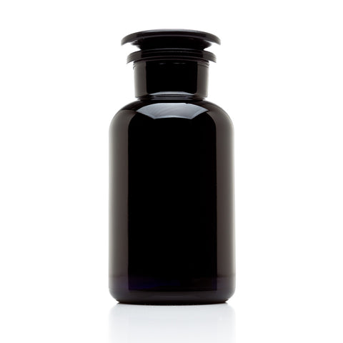 Infinity Jars 500 ml (17 fl oz) 3-Pack Tall Large Black Ultraviolet Glass Wide Mouth Screw Top Jar