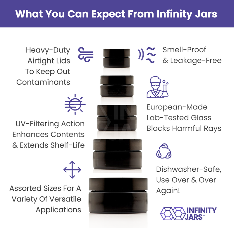 Screw Top Glass Jar Variety Pack Small - Infinity Jars