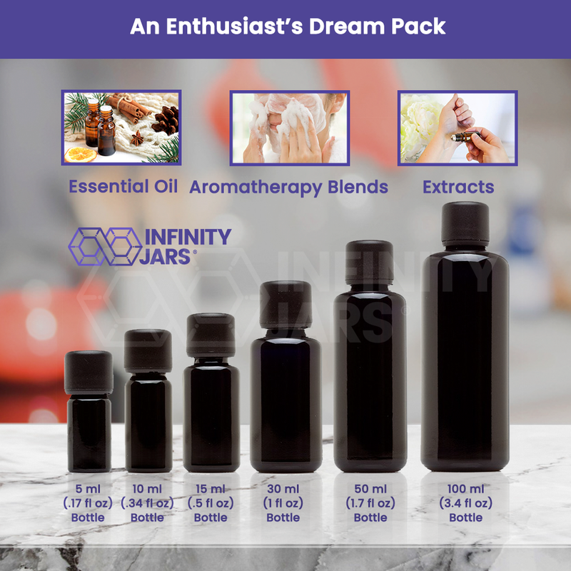 Essential Oil Glass Bottle Variety Pack