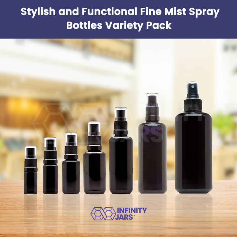 Fine Mist Spray 7 Bottle Variety Pack Infinity Jars
