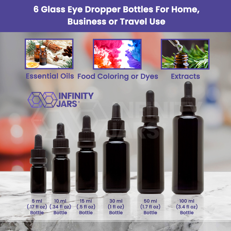 Dropper Glass Bottle Variety Pack