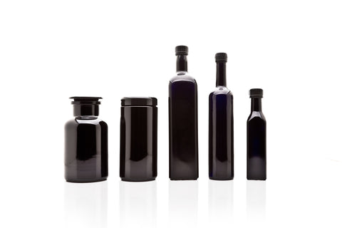 Kitchen Glass Jars Set: 250 ml, 1 L Oil Bottles, 500 ml Long Neck Bottle, 1 L Screw Top, 1 L Apothecary
