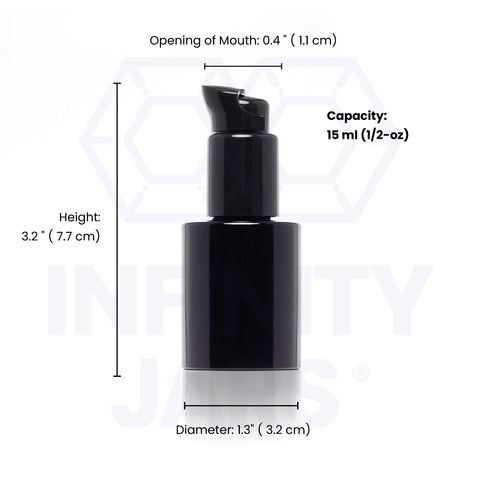 15 ml Glass Lotion Pump Bottle