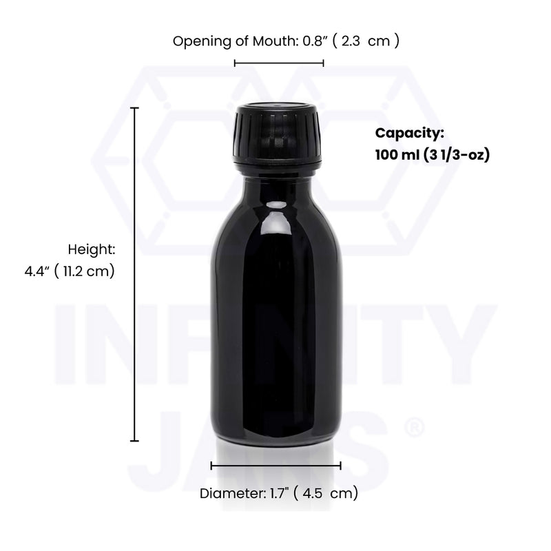 100 ml Round Glass Bottle