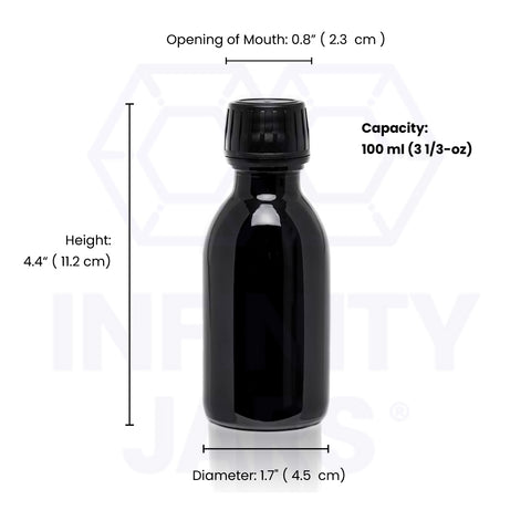 100 ml Round Glass Bottle – Infinity Jars