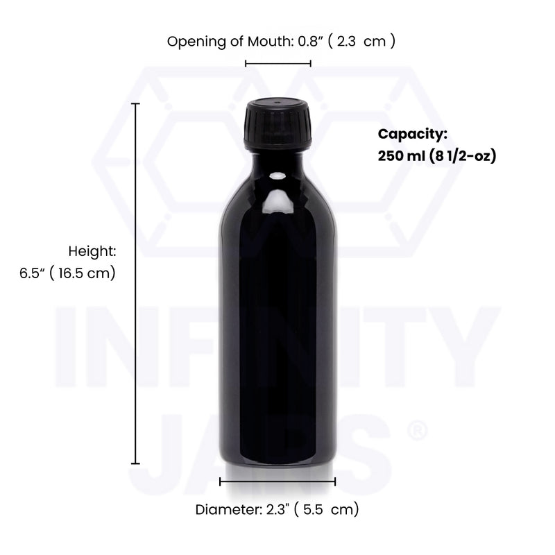 250 ml Round Glass Bottle – Infinity Jars