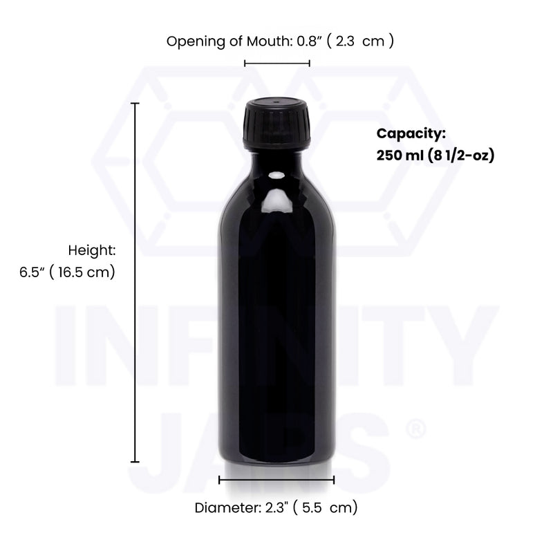 250 ml Round Glass Bottle