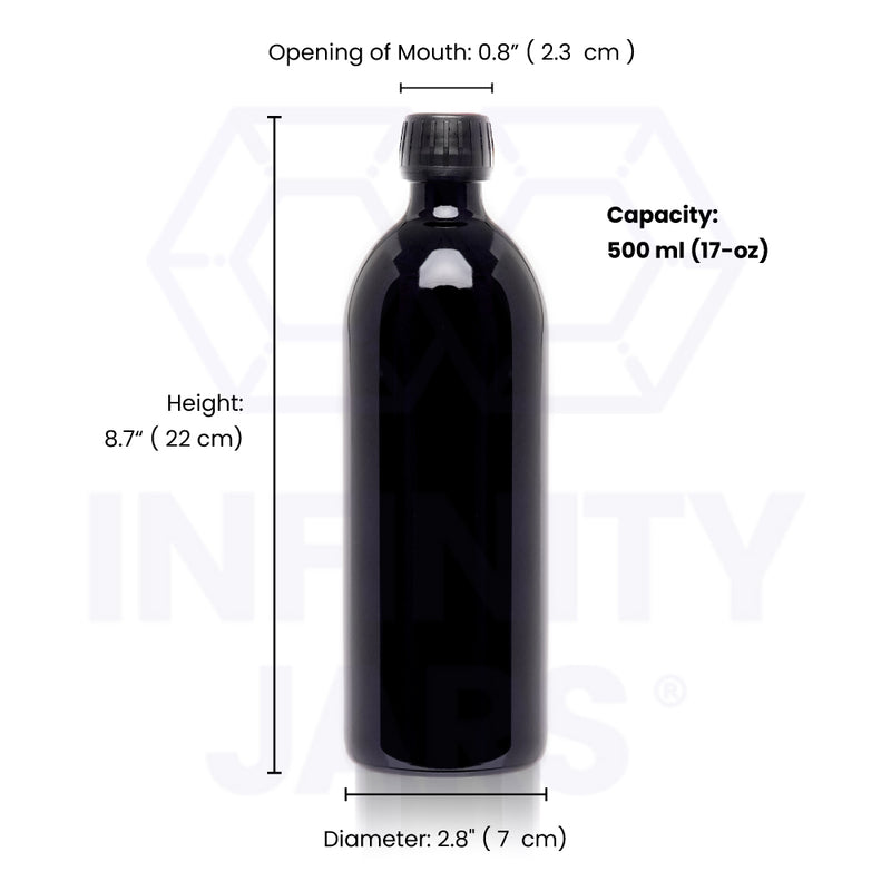 500 ml Round Glass Bottle – Infinity Jars