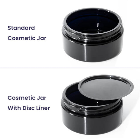 Infinity Jars 30 ml (1 fl oz) Cosmetic Style Black Ultraviolet Glass Screw Top Jar