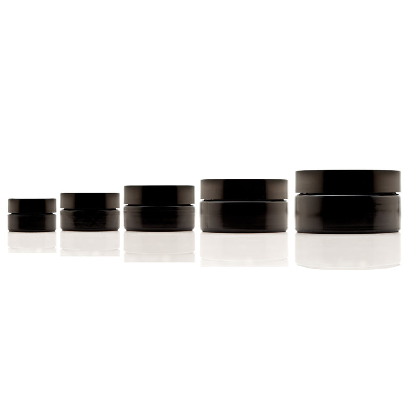 Cosmetic Screw Top Glass Jar Variety Pack